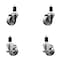 Service Caster 3'' Semi Steel Wheel Swivel 1-1/2'' Expanding Stem Caster Set 2 Brakes, 4PK SCC-EX20S314-SSS-2-TLB-2-112 - alternate 1